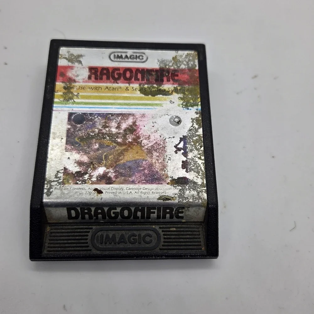 VTG Dragonfire Atari 2600 Game Cartridge Imagic 1982 Tested Working Video Game